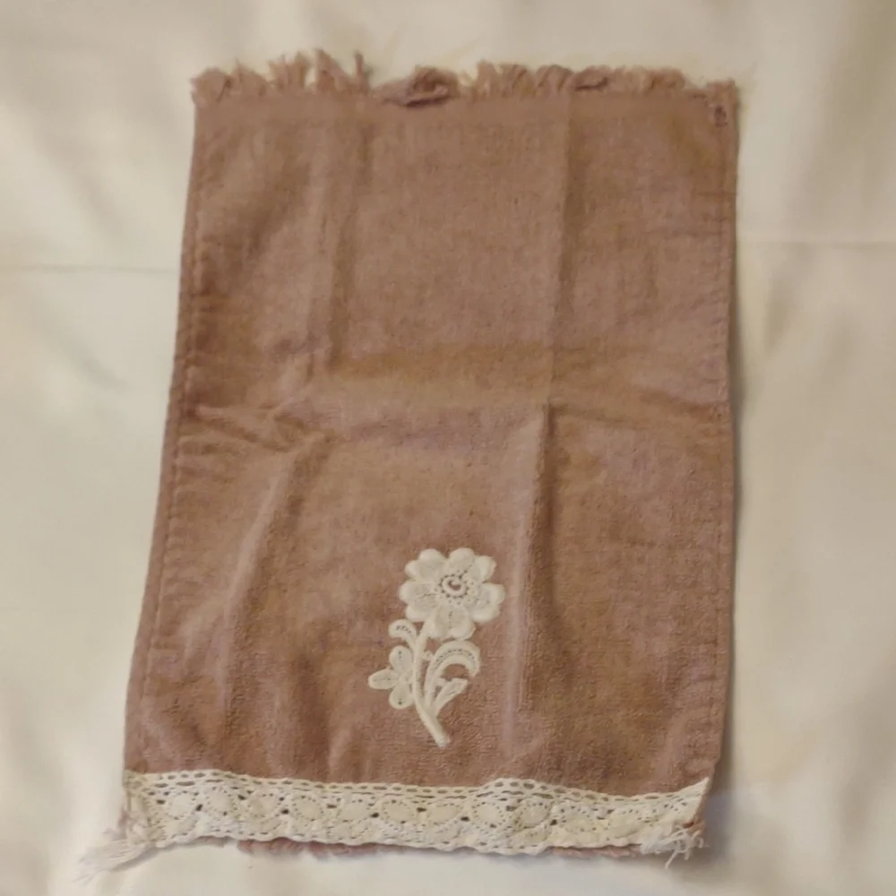 Bundle Of Vintage Colorful Embroidered Hand Towels - Floral 70s & 80's